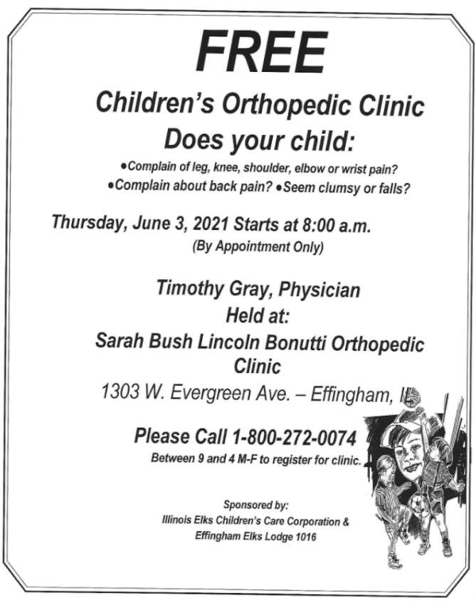 Free Ortho Clinic June 3 850