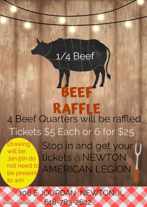Newton Legion quarter beef raffle 2022 850