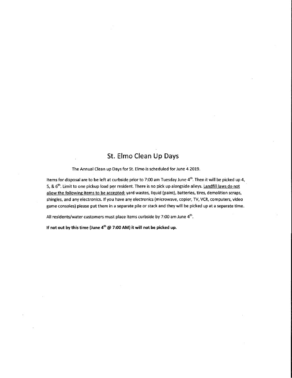 St Elmo Cleanup