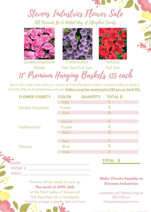 Stevens Flower Order sheet 2021 850