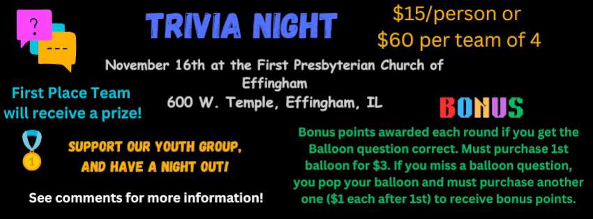 Trivia Night FundFPC 850