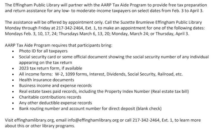 library tax help 2025 850