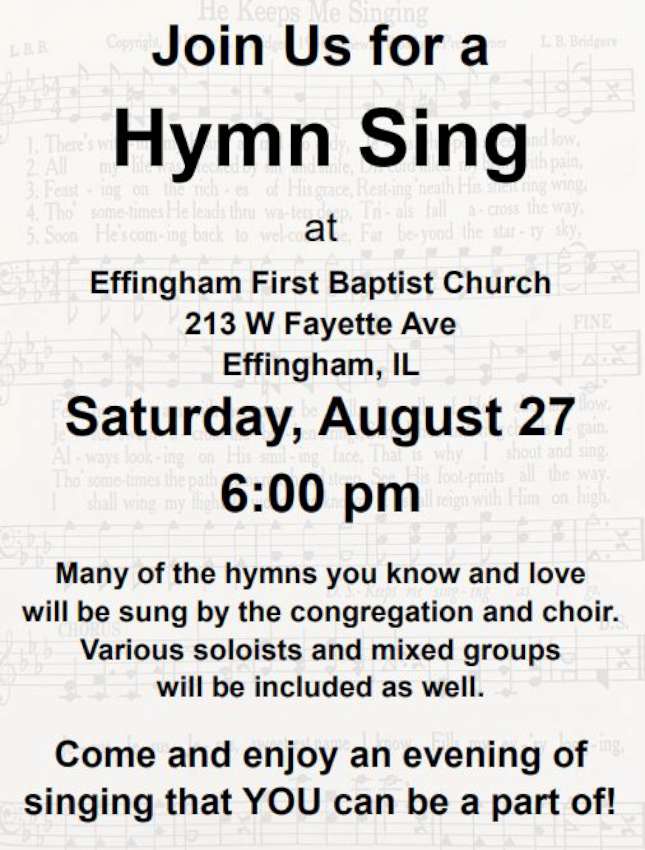Hymn Sing at EFBC 850